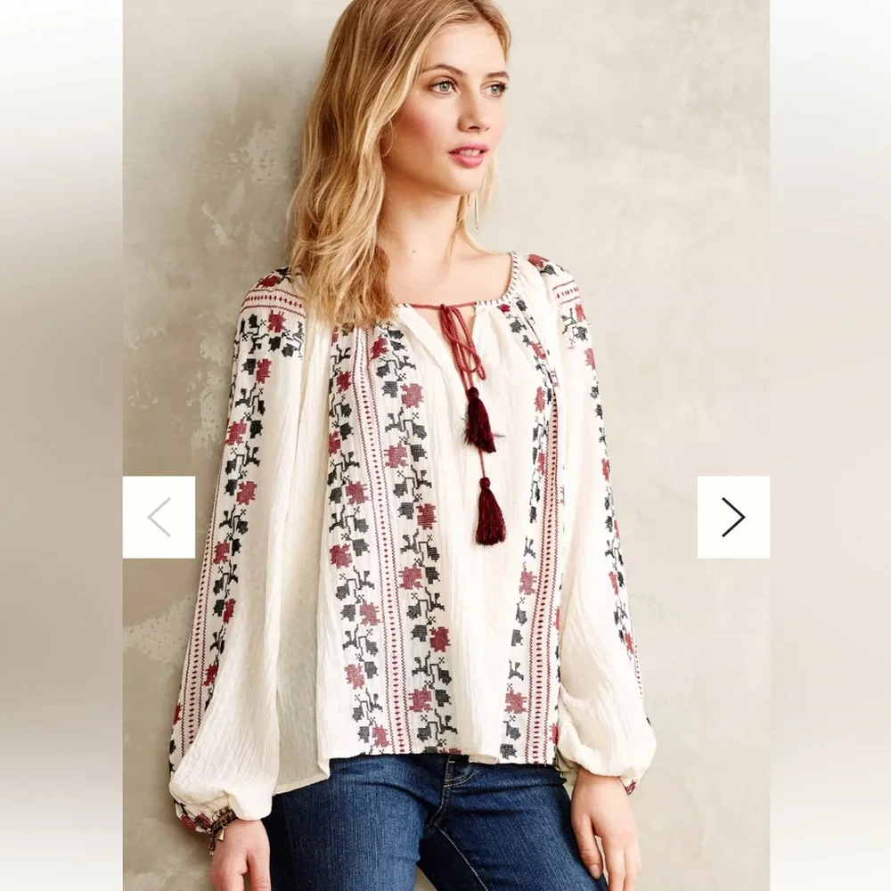Anthropologie Colentina Peasant Blouse XS - Picture 1 of 5